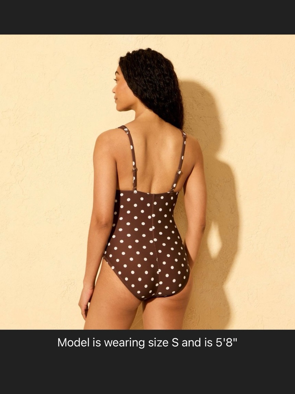 Shade & Shore Brown Polka Dot One-Piece Swimsuit